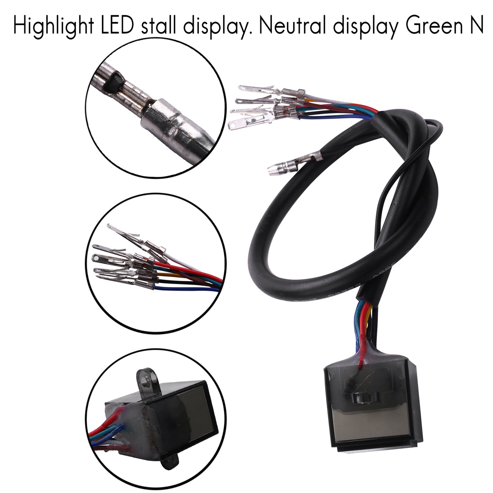 Motorcycle Gear Indicator - 2X LED vertes universelles N-6, affichage